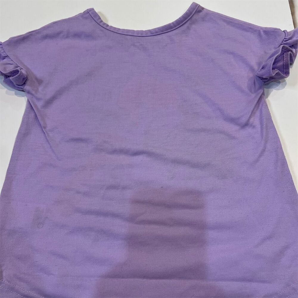 Disney Princess Girls Pajama Set 3T Purple Ariel Tiana Rapunzel - Picture 5 of 8